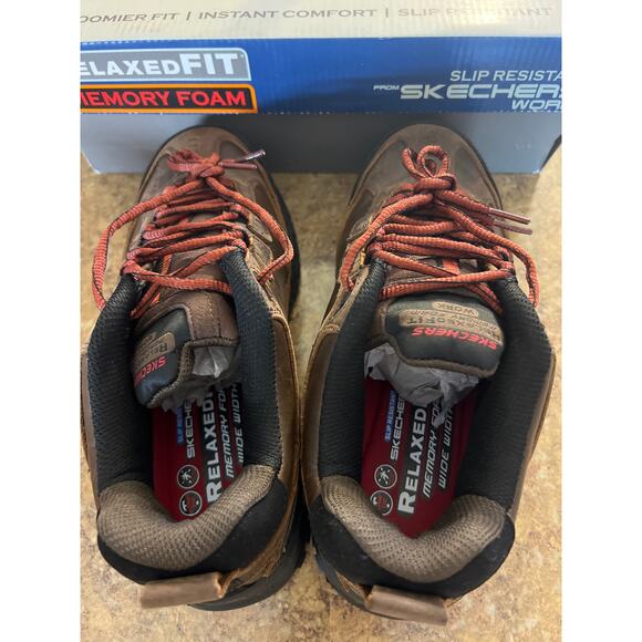 Skechers Work Boots Soft Stride Slip Resistant Constructor II Men's 7 WIDE - Picture 2 of 8